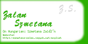 zalan szmetana business card